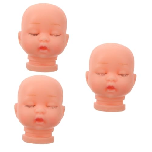 Lurrose 3 Stück Spielzeugzubehör Für Babypuppenköpfe Zum Basteln Winzige Puppenköpfe Miniatur -Mannequin-Kopf Schaufensterpuppe Praktischer Puppenkopf Zarte Puppenköpfe PVC von Lurrose