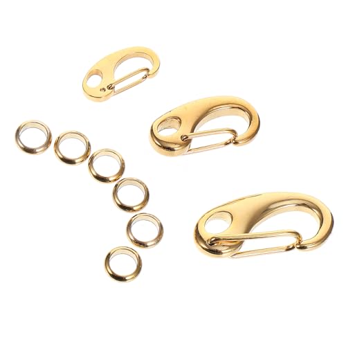 Lurrose 3 Stück Teiliges Edelstahl Pet Tag Clips mit Ringen Robuster Karabiner für Hundehalsband und Katzenhalsband Rostfrei Leicht Sicherer Adressanhänger halter für Haustiergeschirr und von Lurrose
