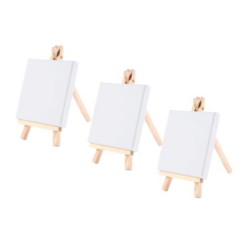 Lurrose 3 Stück Teiliges Set Mini Staffeleien Diy Dreiecks Malrahmen für Kreative Dekoration für Mini Häuser und Landschaften von Lurrose