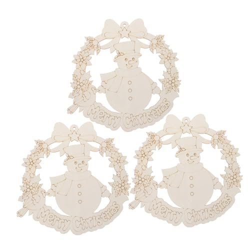 Lurrose 3 Stück Unbemalte Holzornamente Schneemann kranz DIY holzanhänger mit Schnur Weihnachtsdeko Basteln Natürliche Holzscheiben für Individuelle Weihnachtskränze und Türdekoration Lurrose 3 Stück Unbemalte Holzornamente Schneemann kranz DIY holzanhänger mit Schnur Weihnachtsdeko Basteln Natürliche Holzscheiben für Individuelle Weihnachtskränze und Türdekoration von Lurrose