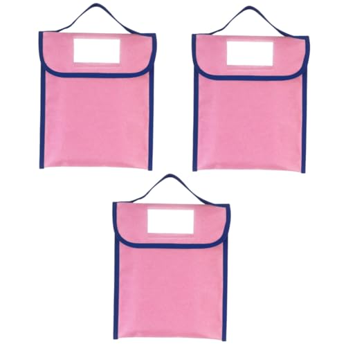 Lurrose 3 Stück schultüte schulranzen school bag storage pockets рюкзак школьный schulmäpchen bescherung weihnachten handbags Tasche groß praktischer Bücherträger Briefpapierbeutel Nylon von Lurrose