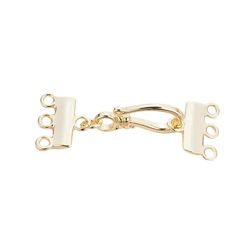 Lurrose 3 geschichtete Halskettenverschlüsse armbandverschluss verschluss für armbänder Halskette Schmuck Zubehör für Verkupferte Verschlüsse DIY-Halsketten-Accessoire Anhänger Suite von Lurrose
