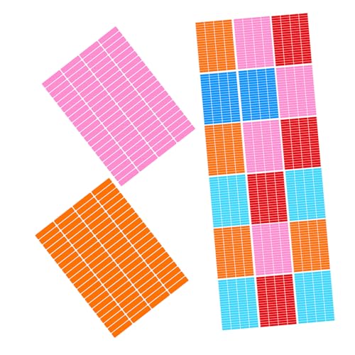 Lurrose 30 Blatt Papier Zum Markieren Von Flaschen Zum Abheften Von Büchern Zum Versenden Von Etikett Codierung Index Klebeetikett Alterung Von Schreibwaren Farbige Dekorative von Lurrose