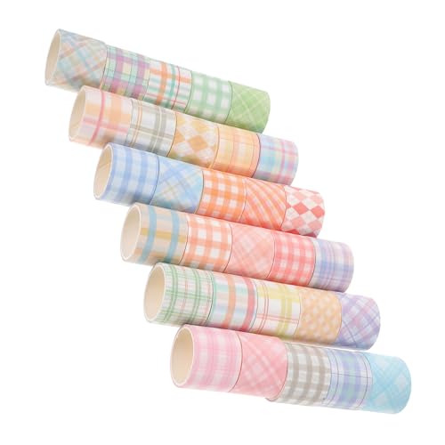 Lurrose 30 Rollen Kariertes Washi Tape gepunktet Aufkleber für Scrapbooking retro basteln für bastelmaterial für Scrapbook- Klebeband für Scrapbooking Japanisches Papier von Lurrose
