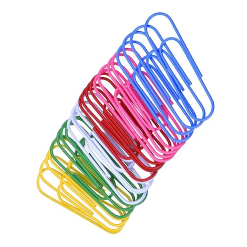 Lurrose 30 Stück Beschichtete Metallclips für Bürobedarf Farbenfrohe Büroklammern zur Dokumentenorganisation für Schule Home Office und von Lurrose