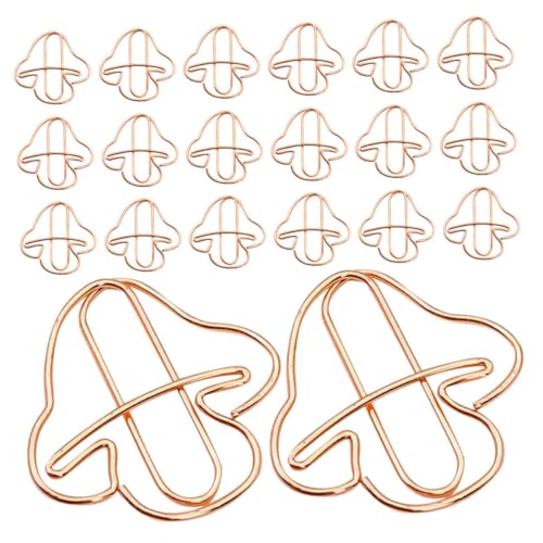 Lurrose 30 Stück Büroklammer Mini -papierclips Lustige Papierklammern Lesezeichenpapierclips Lustige Papierclips Lesezeichen-clips Dokumentenclips Lesezeichenklemme Eisen Rose Gold von Lurrose
