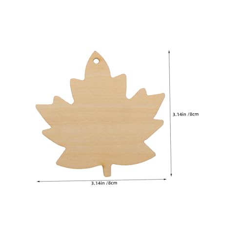Lurrose 30 Stück Teiliges Ahornblatt Holzscheiben zum Basteln Naturbelassene Unlackierte Holz-ahornblätter für DIY Dekoration Herbstliche Holzornamente für Thanksgiving Kinderhandwerk und von Lurrose