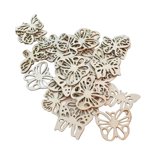 Lurrose 30 Stück Teiliges Bunter Holzscheiben für Diy Bastelarbeiten Kreative Holzstücke zum Bemalen und Dekorieren für Hochzeit Weihnachten und Partys von Lurrose