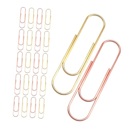 Lurrose 30 Stück Teiliges Große Bunte Büroklammern Metall Draht Papier-organizer Clips für Dicke Dokumente und Akten Rostfrei Wiederverwendbar für Büro Schule Zuhause von Lurrose
