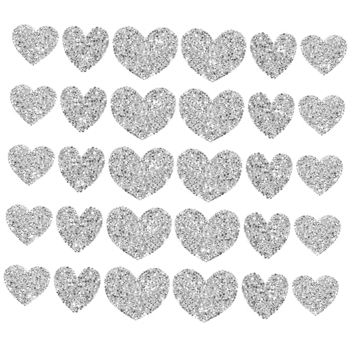Lurrose 30 Stück Teiliges Herzförmige Strass Aufbügelflicken Silber Glitzernde Patches für Kleidung Hüte Jeans Verschiedene Dekoration und Reparatur Lurrose 30 Stück Teiliges Herzförmige Strass Aufbügelflicken Silber Glitzernde Patches für Kleidung Hüte Jeans Verschiedene Dekoration und Reparatur von Lurrose