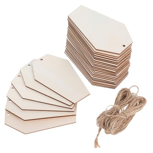 Lurrose 30 Stück Teiliges Unvollendeter Holz Dekoscheiben Grabsteinform Naturbelassen Blanko für Diy Bemalung Vorgebohrt mit Seilen zum Einfachen Aufhängen Holz Bastelmaterial für Lurrose 30 Stück Teiliges Unvollendeter Holz Dekoscheiben Grabsteinform Naturbelassen Blanko für Diy Bemalung Vorgebohrt mit Seilen zum Einfachen Aufhängen Holz Bastelmaterial für von Lurrose