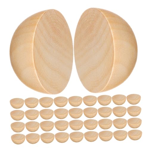 Lurrose 300 Stück Halbrunde Holzperlen Naturbelassen zum Bemalen für DIY Bastelprojekte Kreative Dekorationen Holzhalbkugeln Vielseitig für Erwachsene Lurrose 300 Stück Halbrunde Holzperlen Naturbelassen zum Bemalen für DIY Bastelprojekte Kreative Dekorationen Holzhalbkugeln Vielseitig für Erwachsene von Lurrose