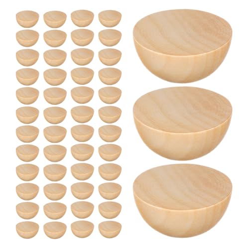 Lurrose 300 Stück gespaltene Holzkugeln: unbehandelte halbrunde Holzperlen, 25 mm, unbemalte Kugeln für Heimwerker, Kunsthandwerk, Dekorationsbedarf, Weihnachtsschmuck, Kinder, Erwachsene, Lurrose 300 Stück gespaltene Holzkugeln: unbehandelte halbrunde Holzperlen, 25 mm, unbemalte Kugeln für Heimwerker, Kunsthandwerk, Dekorationsbedarf, Weihnachtsschmuck, Kinder, Erwachsene, von Lurrose