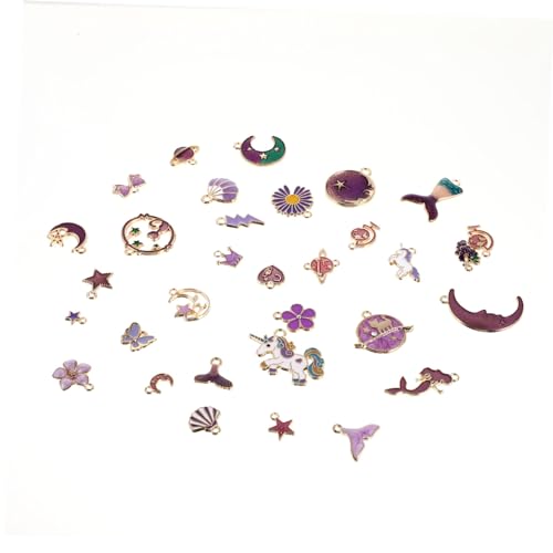 Lurrose 31 Stück Teiliges Diy Schmuckset Anhänger für Armbänder und Ohrringe Langlebigem Legierungsmaterial für Kreative Bastelprojekte von Lurrose