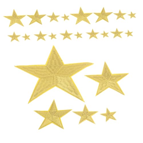 Lurrose 32 Stück Teiliges Set Stern Bügelbild Aufnäher Bestickte Applikationen zum Aufbügeln und Aufnähen Langlebige Stern Patches für Jacken Kleidung Jeans Rucksäcke Hüte Diy von Lurrose