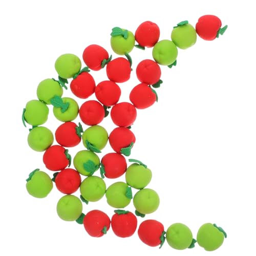 Lurrose 36 Stück Teiliges Apfel Radiergummi Obst Radiergummis für Schüler Bunte Apfelform als Schulpreis Belohnung oder Partygeschenk Spielerische Lernhilfe für Schulalltag von Lurrose