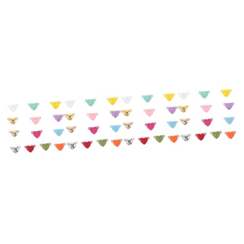 Lurrose 4 Boxen Ich liebe Magnetschnalle magnet verschlüsse magnetverschlüsse magnetische Haken Schließe für schmuck magnetischer DIY-Verschluss Halskettenverschlüsse aus Metall Legierung von Lurrose
