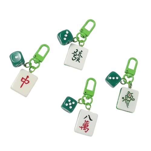 Lurrose 4 Mahjong-schlüsselanhänger: Taschenanhänger Im Chinesischen Stil, Dekoration Für Rucksack, Handtasche Oder Schlüssel. Niedliches Hängezubehör Für Mahjong- Lurrose 4 Mahjong-schlüsselanhänger: Taschenanhänger Im Chinesischen Stil, Dekoration Für Rucksack, Handtasche Oder Schlüssel. Niedliches Hängezubehör Für Mahjong- von Lurrose