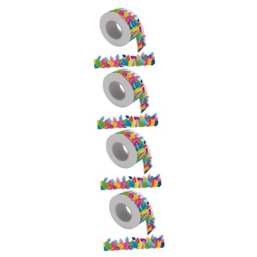 Lurrose 4 Rollen Schälen Schultafelgrenzen Im Klassenzimmer Pinnwand-grenzen Bretter Aufkleber Schwarzer Rand Schwarzes Brett Trimmen Schule Kindergarten Dekoration Pvc Selbstklebend von Lurrose