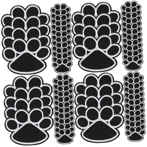 Lurrose 4 Sätze Aufkleber Für Hundepfoten Hundeweste Paw Print Sew -patches Diensthundepatch Welpen-patch Pfotenpflaster Aufkleber Mit Pfotenabdruck Hundeaufkleber Black Stoff 15 Stück * 4 von Lurrose