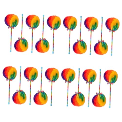 Lurrose 4 Sätze Bunter Haarball-kugelschreiber Tintenstift Mehrfarbig Stift Mit Bommel Rosa Flauschiger Stift Dekorative Stifte Regenbogenstifte Pom-pom-stift Puff Pp 5 Stücke * 4 von Lurrose