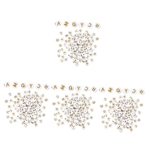 Lurrose 4 Sätze Dekorative Buchstabenperlen Anhänger Für Die Schmuckherstellung Perlen Für Schmuckhersteller Bausätze Gold Runden Schlüssel Briefe Reize Lose Weiß Acryl 500 Stück * 4 Lurrose 4 Sätze Dekorative Buchstabenperlen Anhänger Für Die Schmuckherstellung Perlen Für Schmuckhersteller Bausätze Gold Runden Schlüssel Briefe Reize Lose Weiß Acryl 500 Stück * 4 von Lurrose
