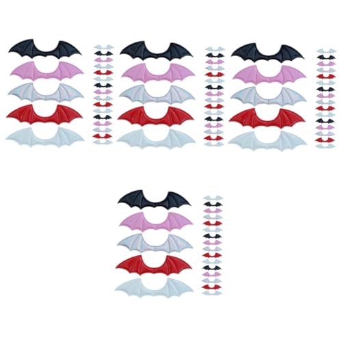Lurrose 4 Sätze Fledermausflügel Aus Stoff Fledermauskostüm Für Fledermäuse Halloween Dekoration Engelsflügel Zum Basteln Fledermaus Dekoration Fledermaus Wandaufkleber 20 Stück * 4 von Lurrose