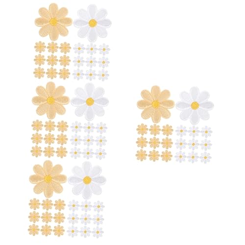 Lurrose 4 Sätze Gänseblümchen-ornament-stickerei Pfadfinderinnen-aufnäher Blume Patches Zum Aufnähen Flecken Kleiderflicken Aufbügeln Aufnäher Für Kleidung Zum Aufnähen Stoff 20 Stück * 4 von Lurrose