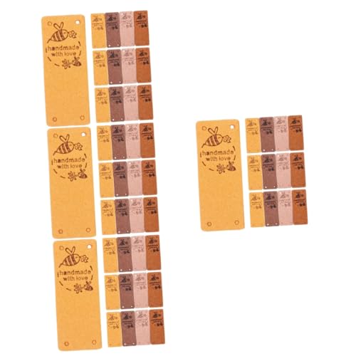 Lurrose 4 Sätze Handgemachte Woven Sewing Labels Farbige Stoffetiketten Für Kleidung Jeans Taschen Diy Nähprojekte Gelb Schokolade Hautfarbe Dunkelbraun 40 Stück * 4 von Lurrose