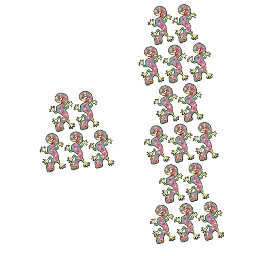 Lurrose 4 Sätze Kostüm-patch-zubehör Cartoon-kleidungsapplikation Für Diy-aufnäher Zum Aufnähen Kleideraufnäher Gecko-flecken Kleidung Accessoire Bestickt Stickerei Who Stoff 5 Stück * 4 von Lurrose