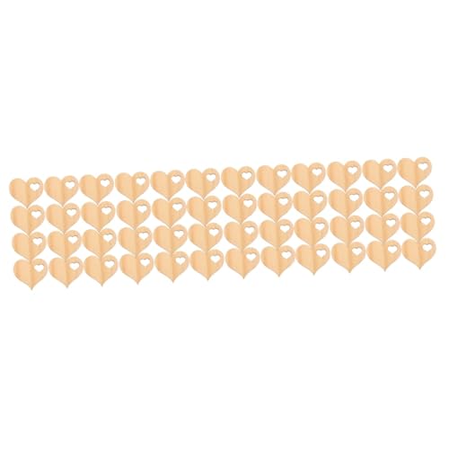 Lurrose 4 Sätze Liebe Holzchip -dekoration Hängendes Herz Valentinstag- Herzen Zum Basteln Geformt Jahrestag Reminescence Herzscheiben Leere Holzscheiben Beige 100 Stück * 4 von Lurrose