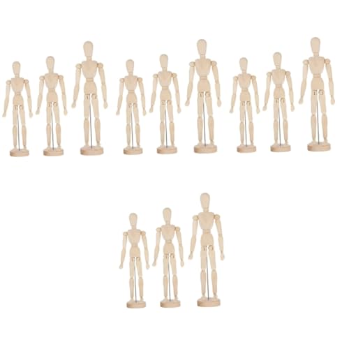 Lurrose 4 Sätze Männchen Körper Menschliches Gelenkmodell Schreibtisch Figur Dekoration Kind Holzdeko Art Decor Dekoringe Künstler Holzmodell Modell Schaufensterpuppe Aus Holz 3 Stück * 4 von Lurrose
