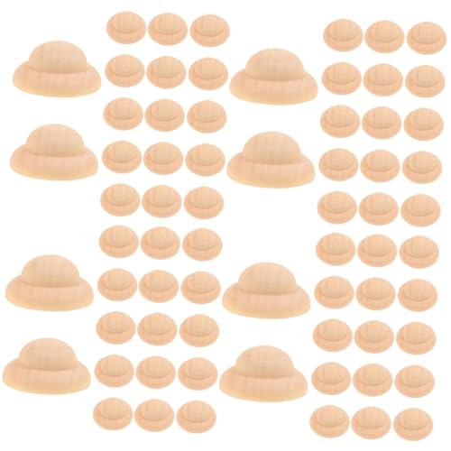 Lurrose 4 Sätze Marionettenhut Anbindung Klein Malen Unvollendet Holzpuppenhut Malbare Holzpuppenhüte Blanko-peg-puppenhut Diy Leere Peg-puppen-mütze Hölzern 40 Stück * 4 von Lurrose