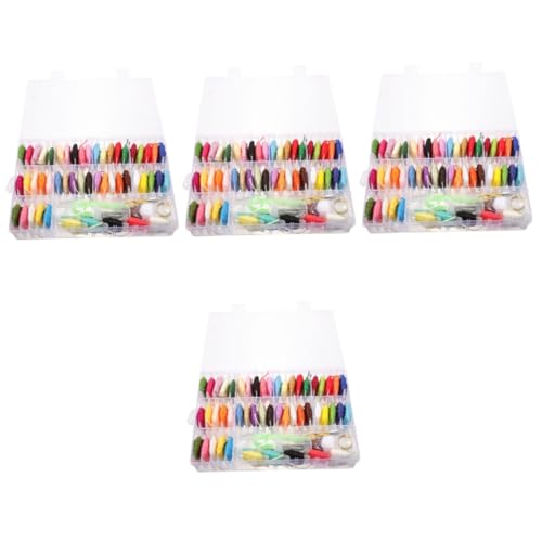 Lurrose 4 Sätze Nähset sticken für anfänger sticken anfänger Stickgarn-Set sticknadeln stickmaschine stickrahmen set Verschleißfestes Gewindeset Kit mit farbigen DIY-Fäden Metall Lurrose 4 Sätze Nähset sticken für anfänger sticken anfänger Stickgarn-Set sticknadeln stickmaschine stickrahmen set Verschleißfestes Gewindeset Kit mit farbigen DIY-Fäden Metall von Lurrose