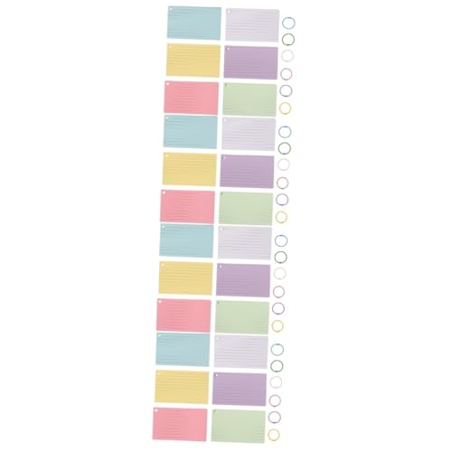 Lurrose 4 Sätze Notizbuch lehrreich bunt mit DIY-Karteikarten mehrfarbig Spiral- memo karten lernkarteikarten geschenkekarte geschenkkarte farbige Karteikarten Wörter-Speicherkarten Papier von Lurrose