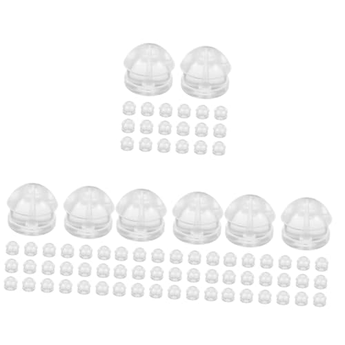 Lurrose 4 Sätze Ohrkappe Ohrringzubehör Schlüssel Gold Ohrringrücken Schmuck Rosa Anhänger Für Die Herstellung Von Ohrringen Kleiner Finger Schüttgut Kieselgel Transparent 100 Stück * 4 von Lurrose