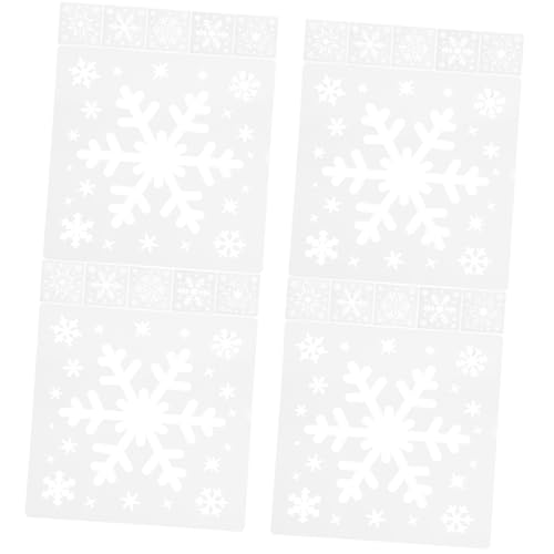 Lurrose 4 Sätze Schablonen Zum Malen Weihnachtswandschablonen Schneeflocken-zeichnungsschablone Hintergründe Weihnachtsvorlage Diy-schablonen Für Karten Sprühen Plastik 6 Stück * 4 von Lurrose