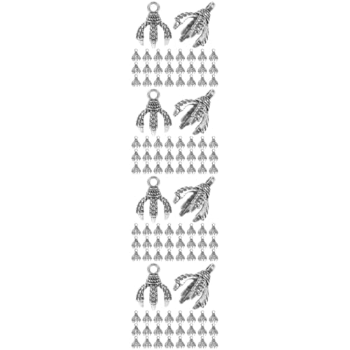 Lurrose 4 Sätze Schmuck Herstellen Bescherung Weihnachten Metallanhänger Weichnachts Schlüssel Klaue Charme Anhänger Zur Schmuckherstellung Schmuckzubehör Legierung 50 Stück * 4 von Lurrose