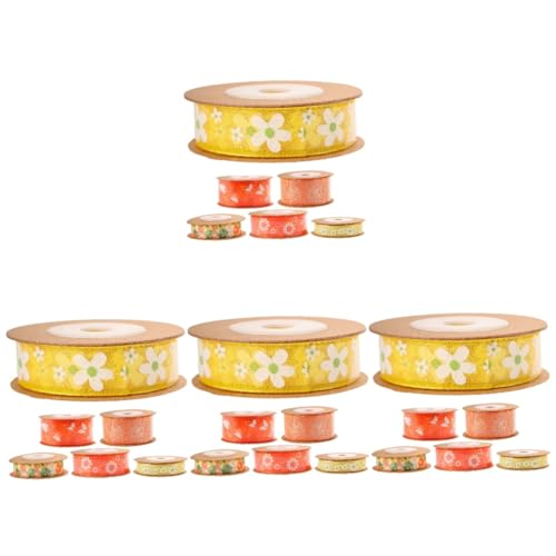 Lurrose 4 Sätze Schneidbares Bastelband Burgund Schleife Party Zubehör Klettband Verschleißfestes Bastelband Gestaltetes Geschenkband Bänder Für Handwerk Haarband Polyester 6 Rollen * 4 von Lurrose