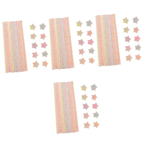 Lurrose 4 Sätze Sternenpapier Weihnachten Dekoration Xmas Decoration Sterne Basteln Mit Papierstreifen Papierbasteln Origami-papier Sternfaltpapier Sternstreifen Aus Papier 180 Stück * 4 von Lurrose