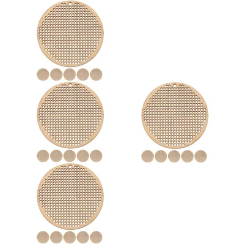 Lurrose 4 Sätze Teiliges Holzplättchen Für Kreuzstich Diy Holzanhänger Runde Form Für Schmuckherstellung Kreative Bastelprojekte Und Persönliche 6 Stück * 4 von Lurrose