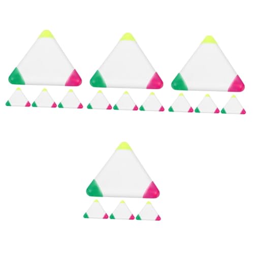 Lurrose 4 Sätze Teiliges Triangular Fluorescent Marker Stifte Bunte Highlighter Für Kreative Notizen Diy Scrapbooking Und Schule Für Schüler Und Büroangestellte 4 Stück * 4 von Lurrose