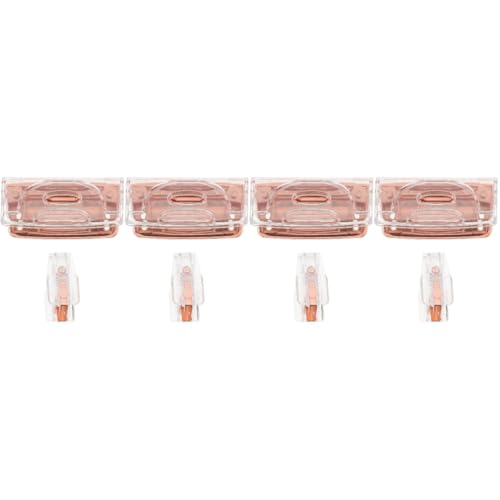 Lurrose 4 Sätze Transparente Roségold Heftklammerentferner Lochstanzer Handlicher Papierlocher für Präzise Ergebnisse im Büro und Diy Projekte von Lurrose
