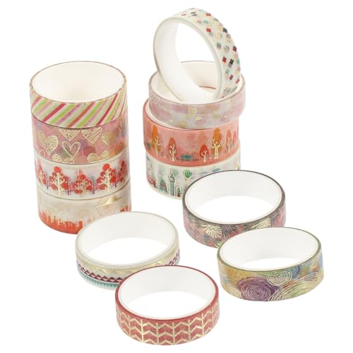Lurrose 4 Sätze Wickelbänder Kunstband Ästhetisch Journaling Gold Bunt Farbig Für Zeitschrift Sammelalbum Liefert Washi Tape Zum Aufzeichnen Klebebänder Japanisches Papier 12 Rollen * 4 Lurrose 4 Sätze Wickelbänder Kunstband Ästhetisch Journaling Gold Bunt Farbig Für Zeitschrift Sammelalbum Liefert Washi Tape Zum Aufzeichnen Klebebänder Japanisches Papier 12 Rollen * 4 von Lurrose
