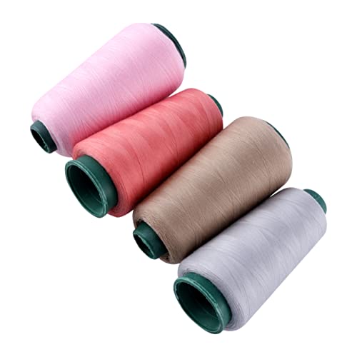 Lurrose 4 Stück 402 Hochgeschwindigkeits Polyesterschnur Kleines Nähset Quiltgarn Für Nähmaschinen Zu Hause Stickmaschinen Goldenes Nähgarn Nähprodukte Häkelseide von Lurrose