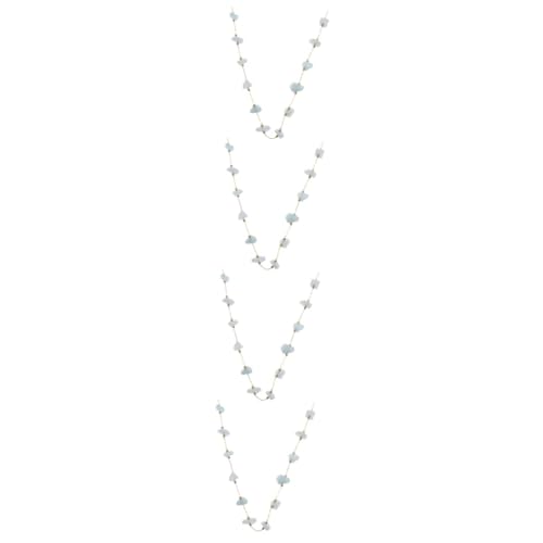 Lurrose 4 Stück Edelstein Perlen Strang mit Natürlichen Kristallsteinen Diy Zubehör für Schmuck Basteln Farbenfrohe Dekoration für von Lurrose