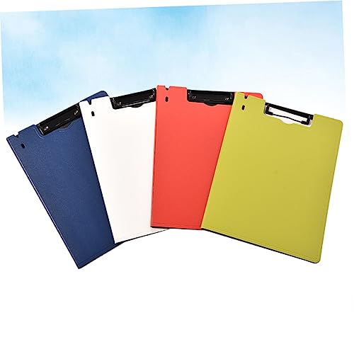 Lurrose 4 Stück Falt Clipboard Ordner Gelb Orange Praktischer Dokumentenhalter für Schule Büro und Zuhause Organisieren von Unterlagen und Notizen von Lurrose