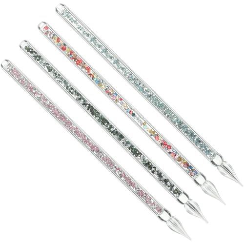 Lurrose 4 Stück Glas-Tauchstift vier multi Flair-Stifte Pinselstift Mini-Kugelschreiber, Großpackung Füller glasmalstifte glasstift Glasfeder Signierstift aus Glas Dip-Pen aus Kristallglas Lurrose 4 Stück Glas-Tauchstift vier multi Flair-Stifte Pinselstift Mini-Kugelschreiber, Großpackung Füller glasmalstifte glasstift Glasfeder Signierstift aus Glas Dip-Pen aus Kristallglas von Lurrose