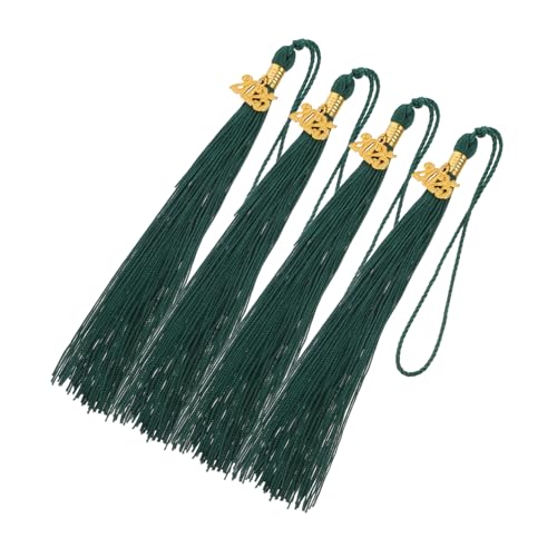 Lurrose 4 Stück Graduierungskappe Quasten Quasten-Anhänger zum Gedenken an den Abschluss Quasten für Handwerk Grad Quaste Abschluss Quasten Charme Doktorhut Quasten Polyester Green von Lurrose