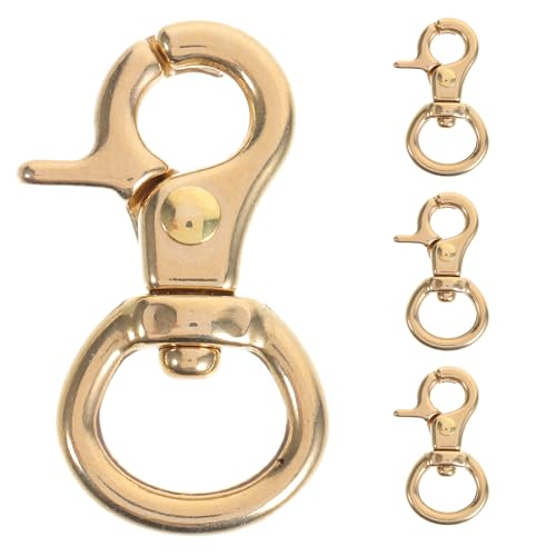 Lurrose 4 Stück Karabinerverschlüsse – Drehbare Karabinerhaken aus Metall für Schlüsselbänder, Schlüsselanhänger, Ringe, Taschen, Geldbörsen, Anhänger, Schmuckherstellung, Basteln Lurrose 4 Stück Karabinerverschlüsse – Drehbare Karabinerhaken aus Metall für Schlüsselbänder, Schlüsselanhänger, Ringe, Taschen, Geldbörsen, Anhänger, Schmuckherstellung, Basteln von Lurrose